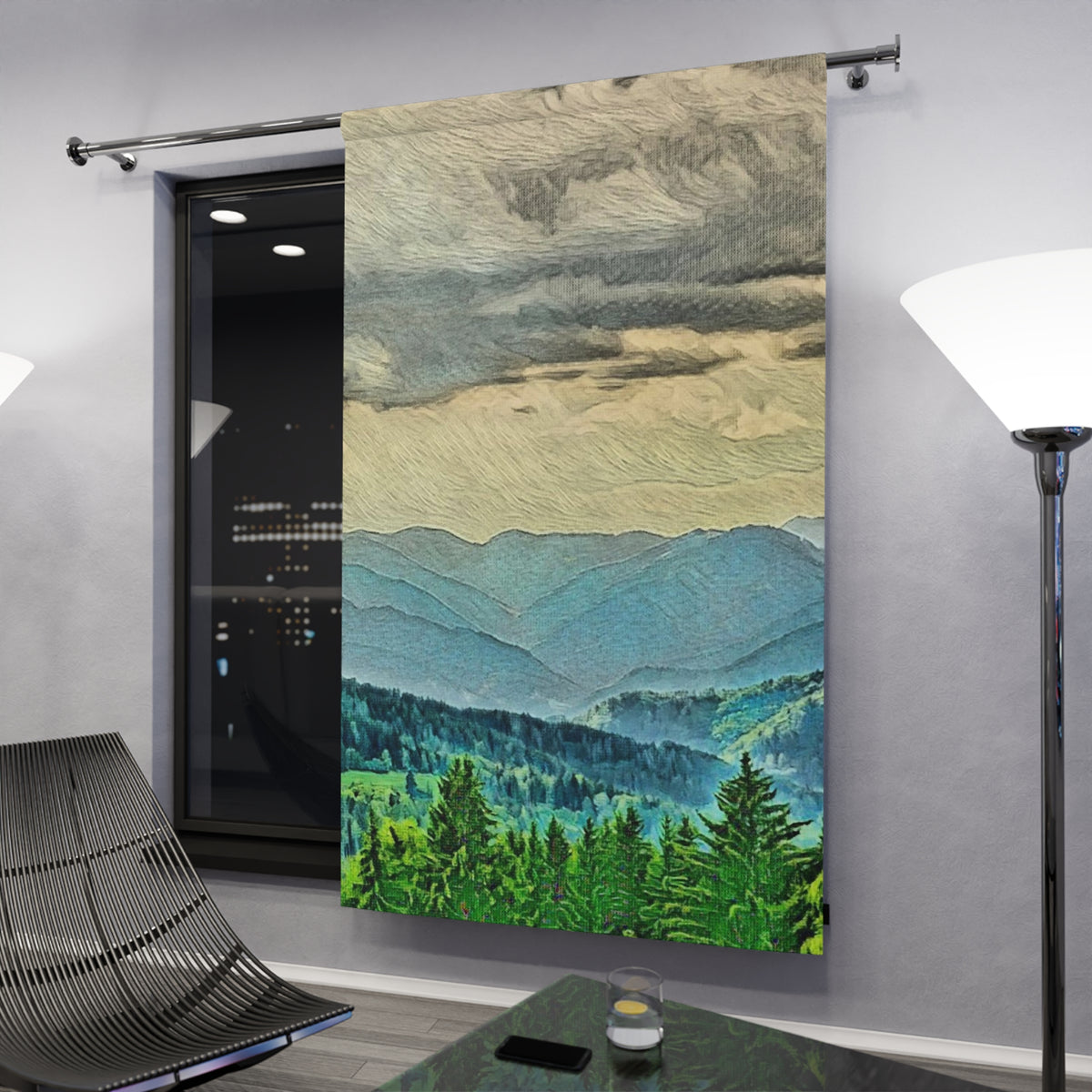 Forest Landscape Window Curtains (1 Piece)