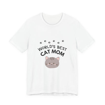World's Best Cat Mom T-Shirt - Cute Cat Lover Gift
