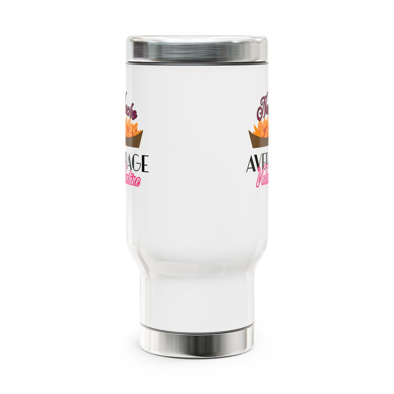 Nacho Average Valentine- Stainless Steel Travel Mug with Handle, 14oz