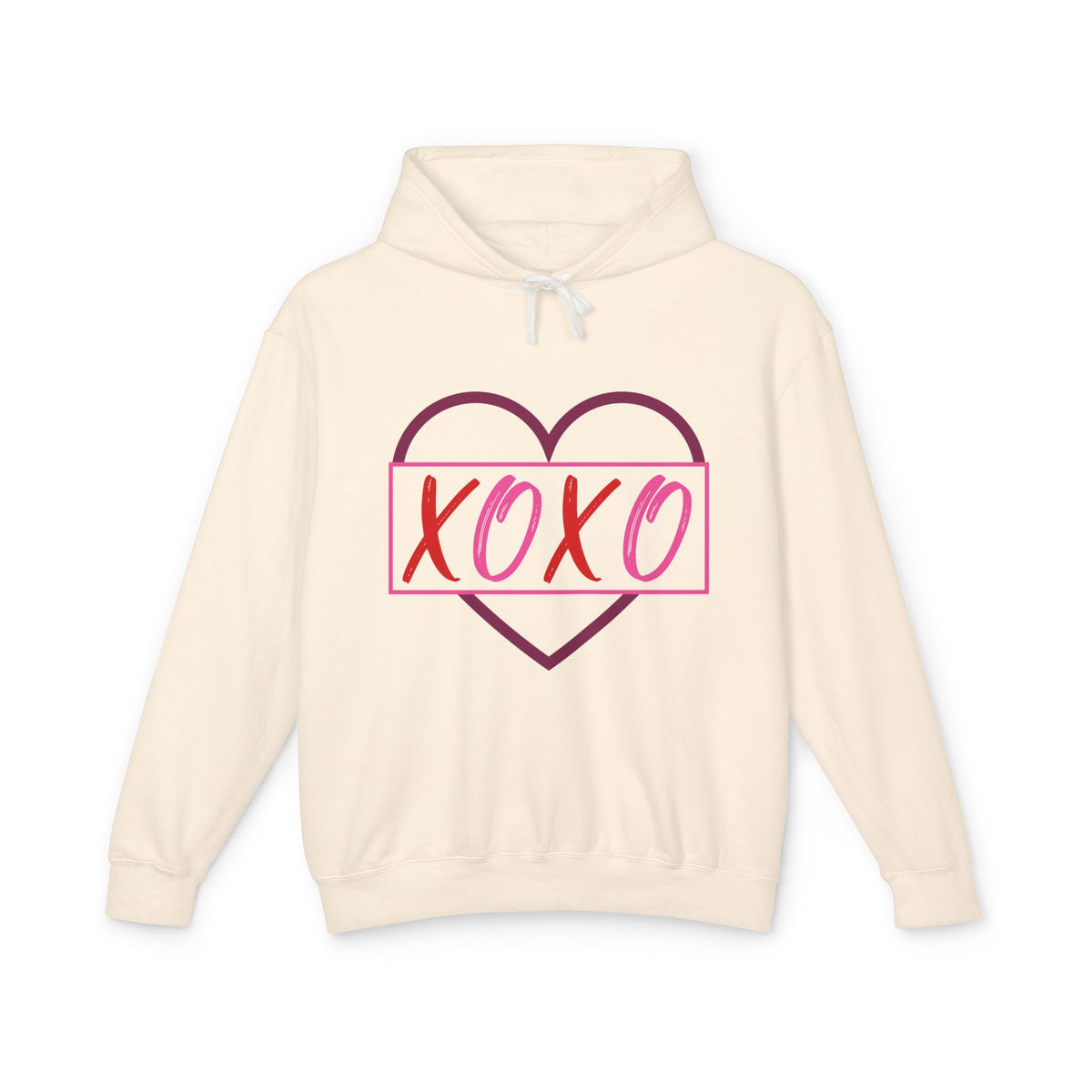 XOXO Romantic Unisex Lightweight Hooded Sweatshirt