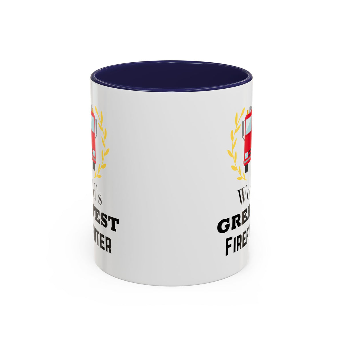 World's Greatest Firefighter Accent Coffee Mug - Firefighter Gift