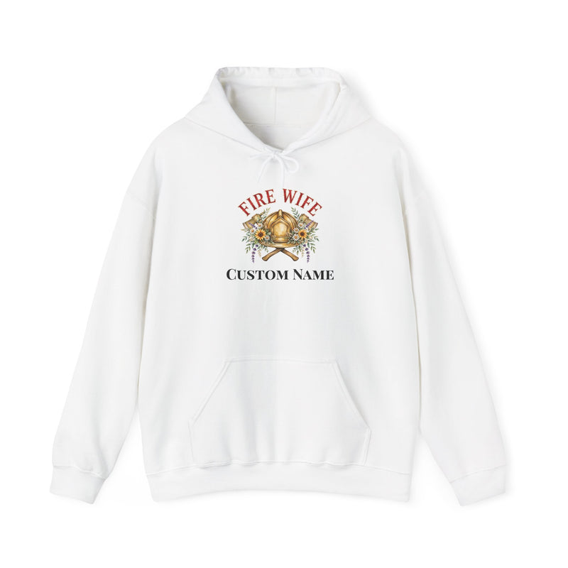 Personalized Fire Wife Hoodie | Custom Name Firefighter Wife Gift