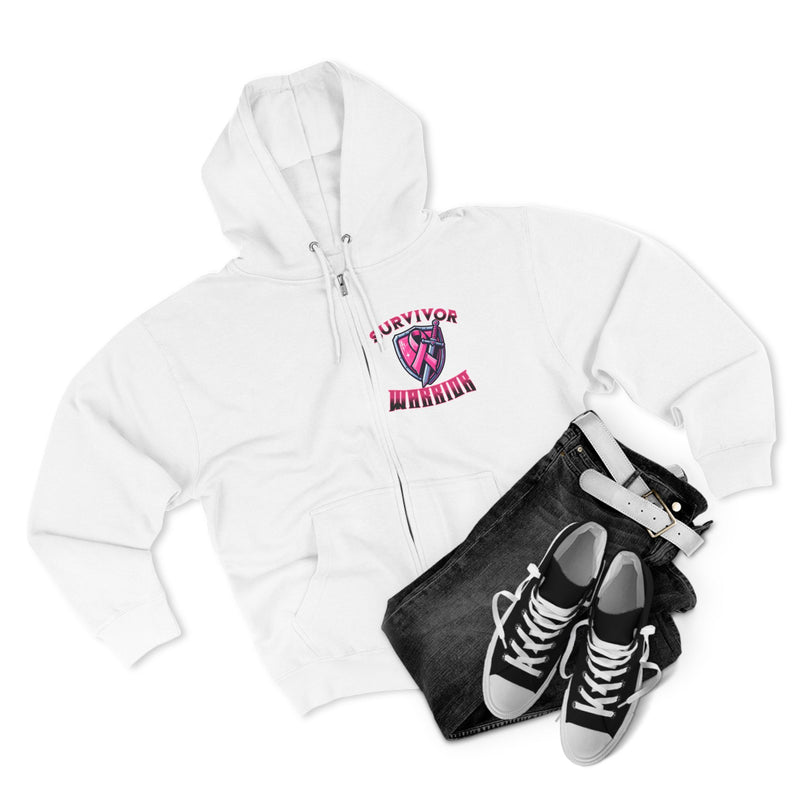 Survivor Warrior - Breast Cancer Survivor Zip Hoodie