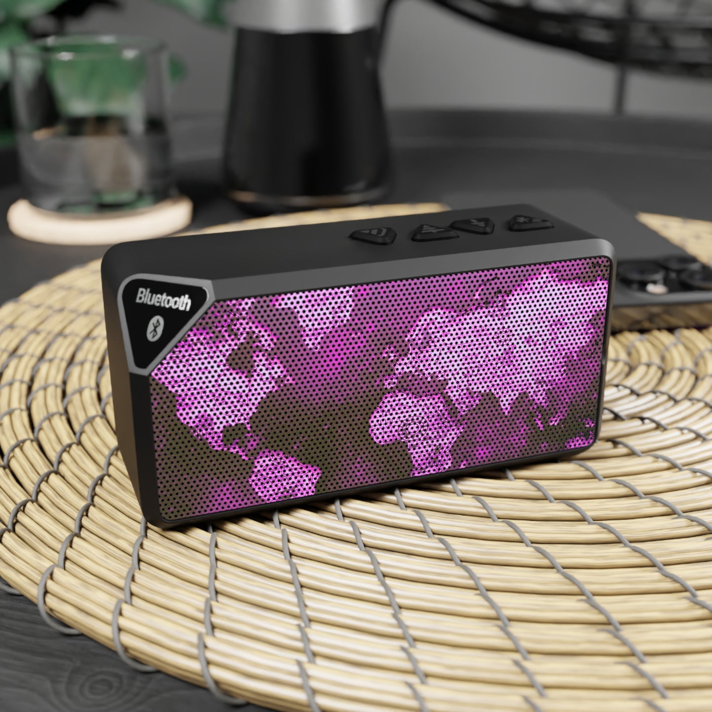 Mauve World Map Jabba Bluetooth Speaker