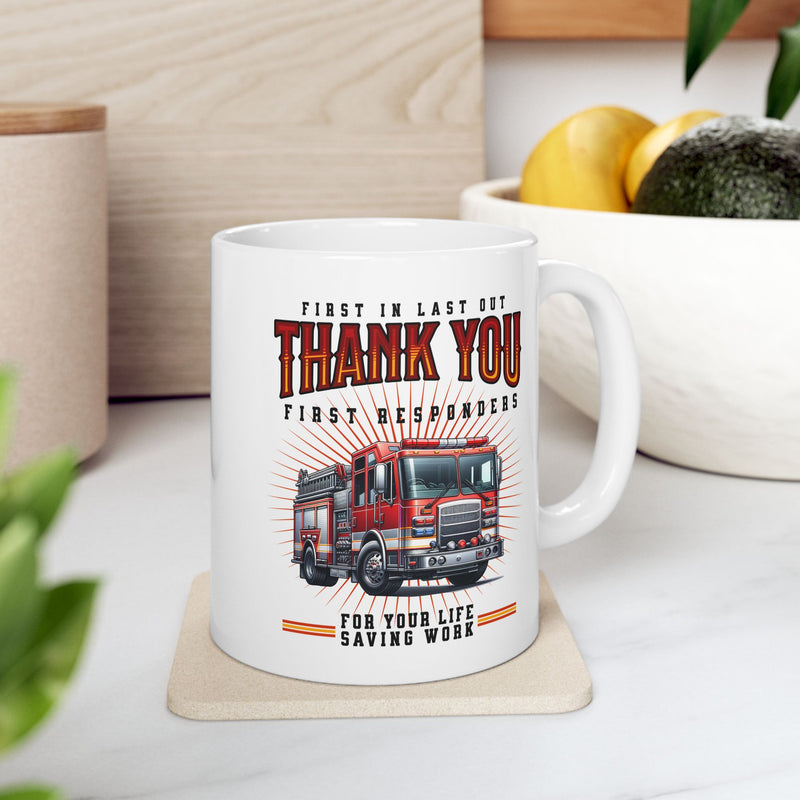 Thank You First Responders Coffee Mug