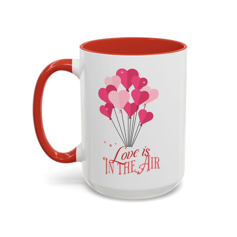 Love is In the Air - Romantic Accent Coffee Mug (11, 15oz)