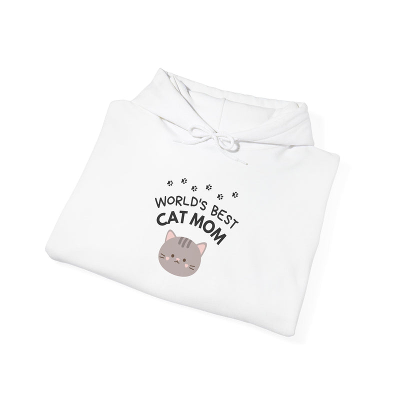 World's Best Cat Mom Hoodie - Cute Cat Lover Gift