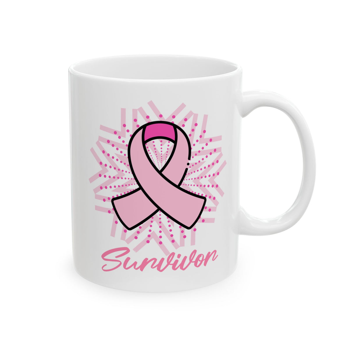 Breast Cancer Survivor Pink Ribbon Coffee Mug