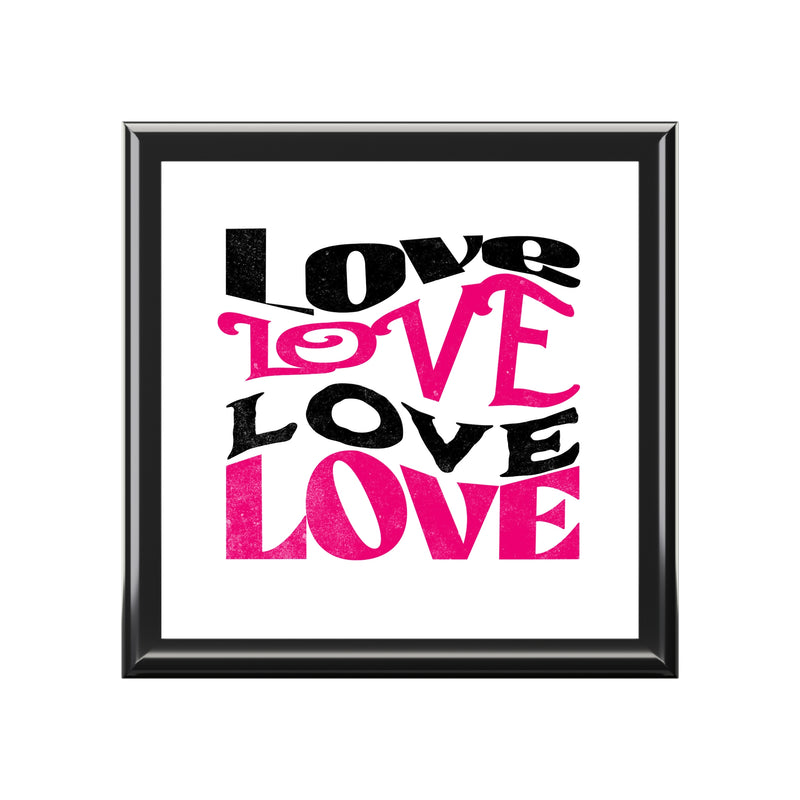 Love Typography - Romantic Jewelry Box