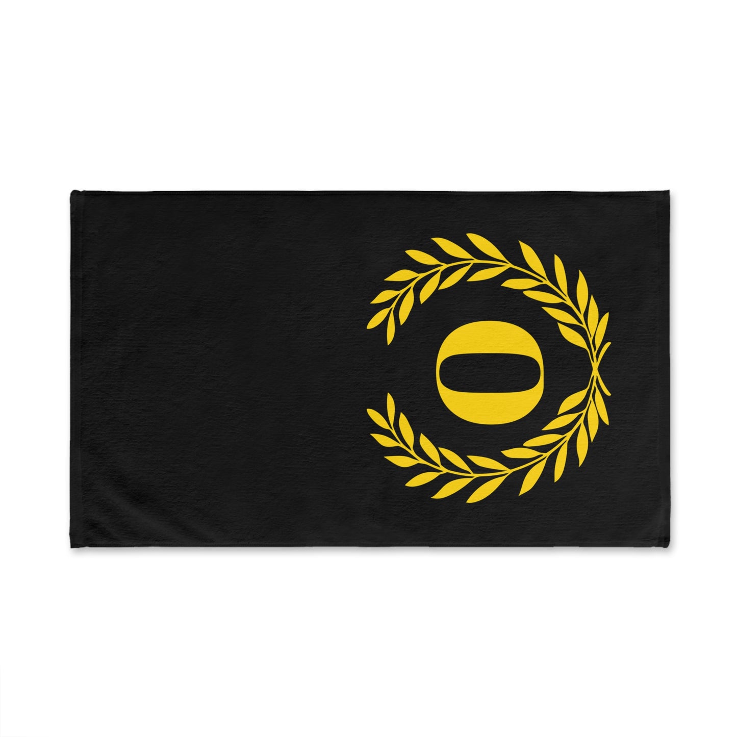 Elegant letter "O" Gold Laurel Monogram Hand Towel