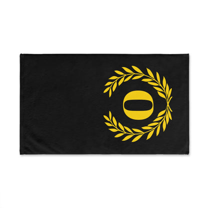 Elegant letter "O" Gold Laurel Monogram Hand Towel