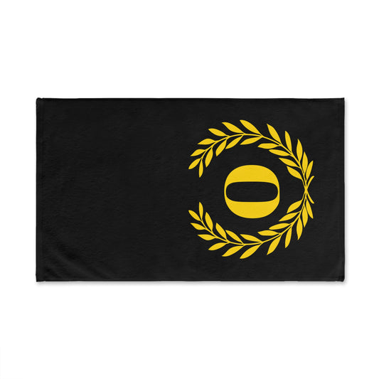 Elegant letter "O" Gold Laurel Monogram Hand Towel