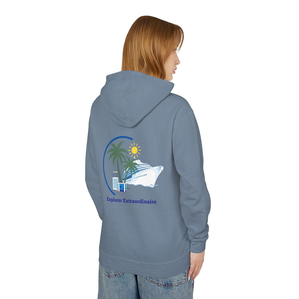 Explorer Extraordinaire Unisex Lightweight Hooded Sweatshirt