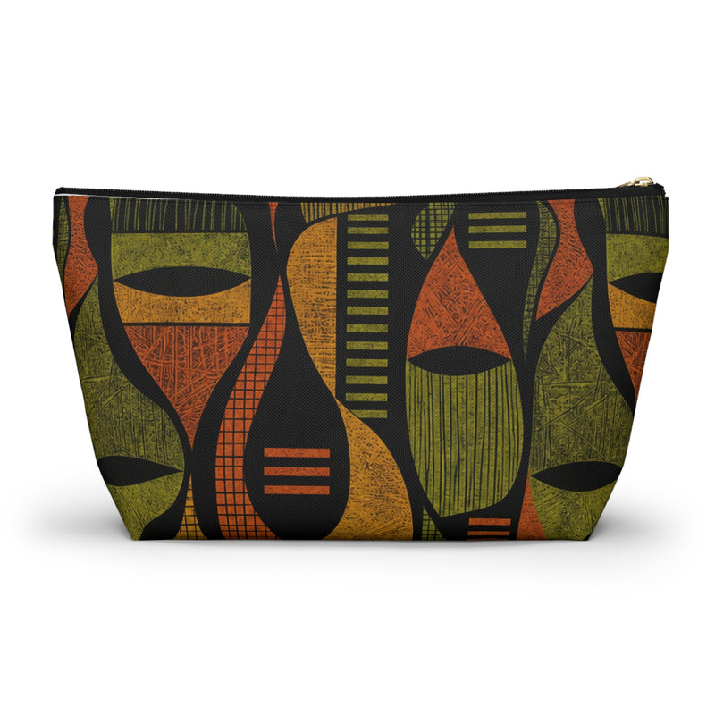 Retro Abstract Geometric Accessory Pouch