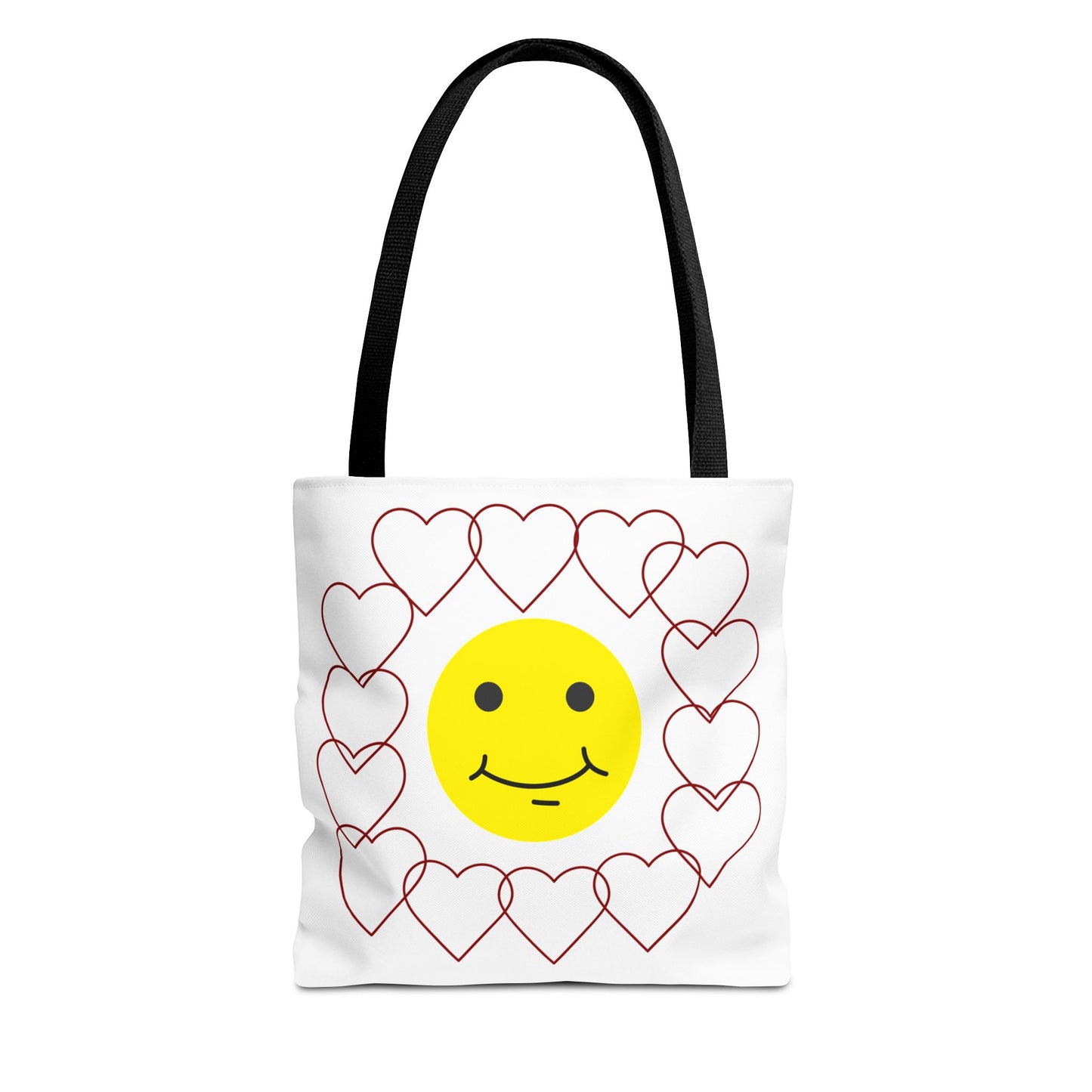 Smiley Face Heart Tote Bag