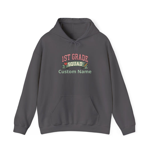Personalized 1st Grade Squad Hoodie | Custom Name Teacher Gift