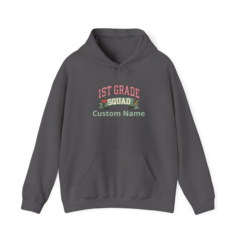 Personalized 1st Grade Squad Hoodie | Custom Name Teacher Gift