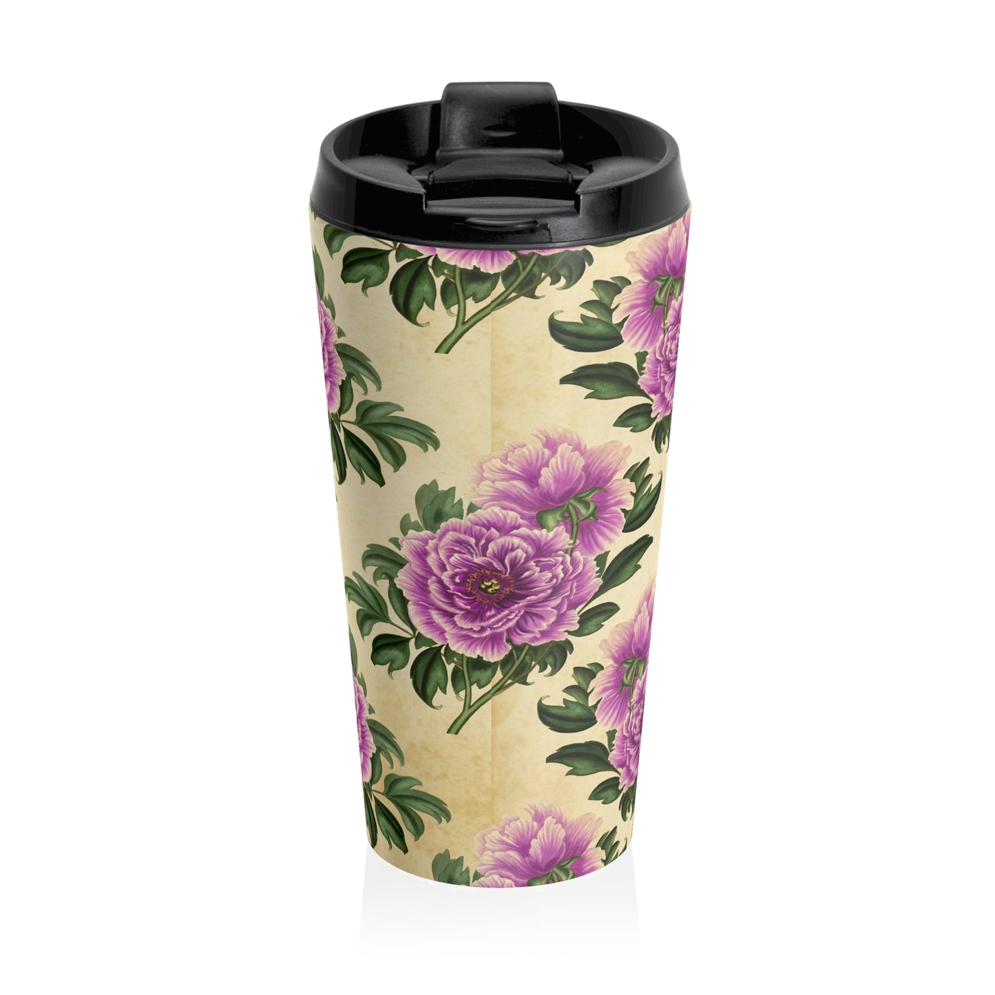 Floral Design Stainless Steel Travel Mug