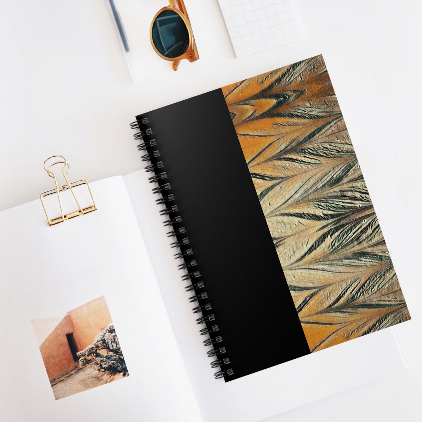 Acrylic Arrow Spiral Notebook - Ruled Line