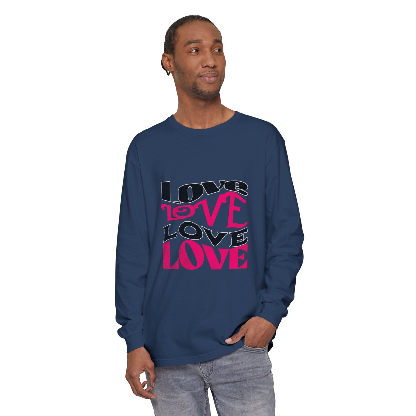 Love Typography - Romantic Long Sleeve T-Shirt