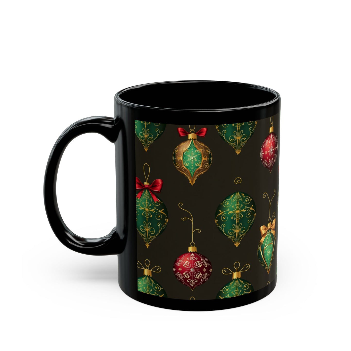 Christmas Ornament Black Mug (11oz, 15oz)