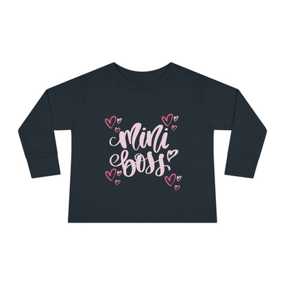 Mini Boss - Girl Toddler Long Sleeve Tee