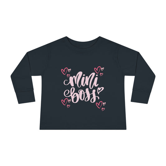 Mini Boss - Girl Toddler Long Sleeve Tee