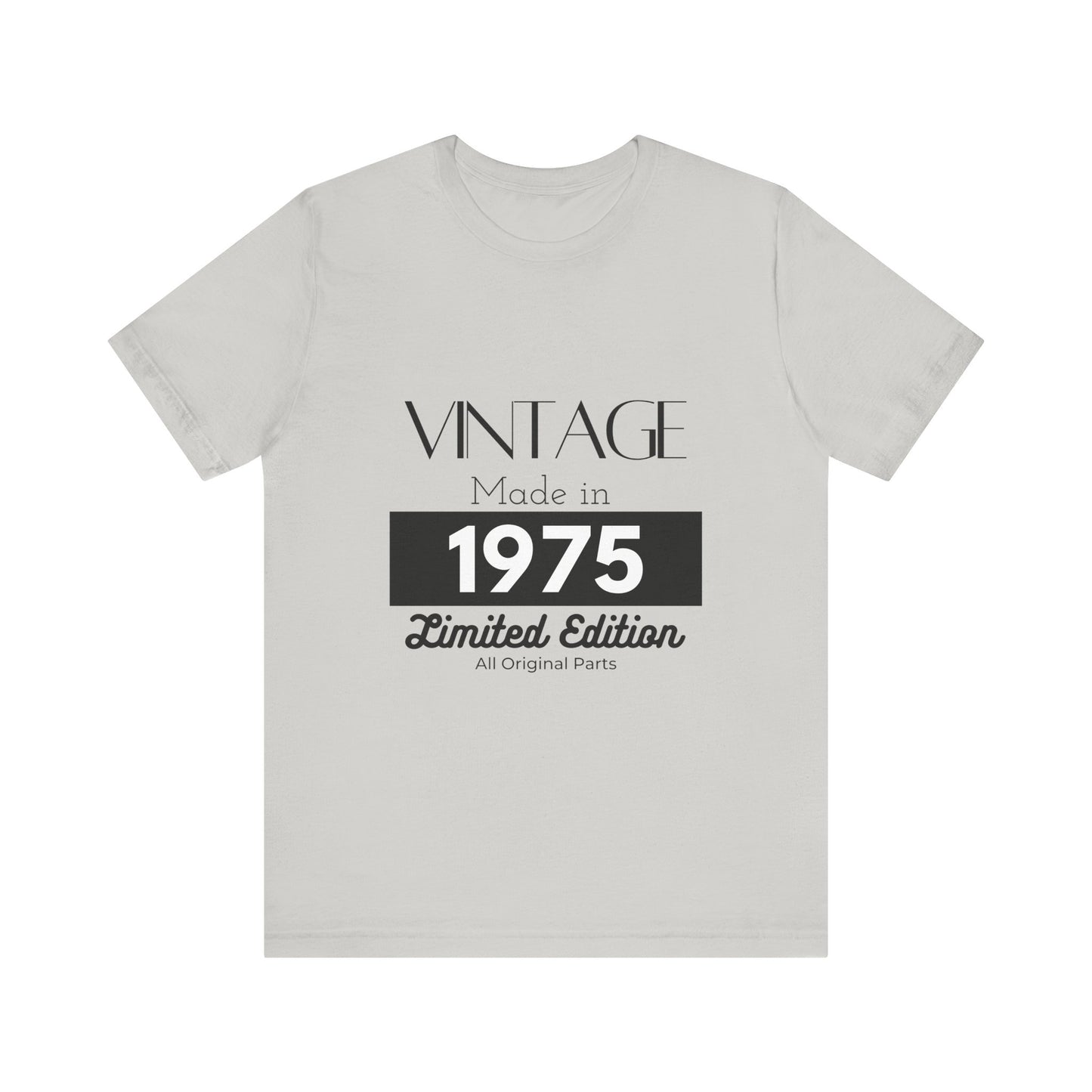 Personalized Custom Year "Vintage Limited Edition" Birthday Unisex Jersey Short Sleeve Tee