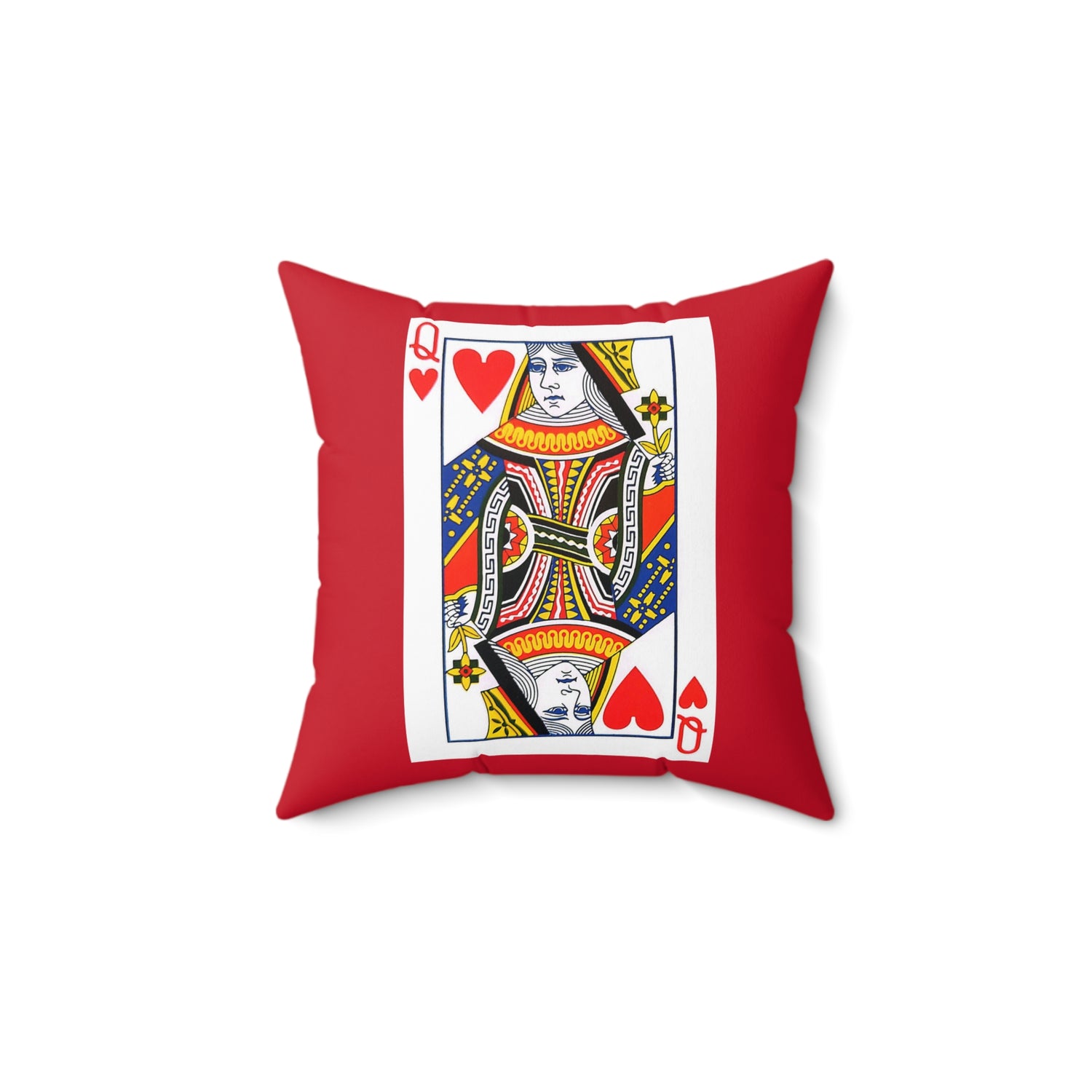 Queen of Hearts Spun Polyester Square Pillow