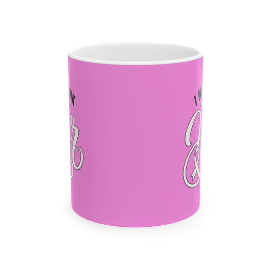I Wear Pink For Her Mug — Breast Cancer Awareness Support Coffee Mug