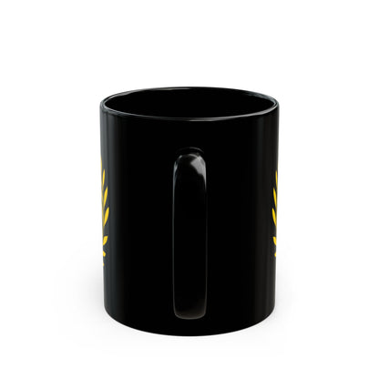 Elegant Letter "P" Laurel Monogram Black Coffee Mug