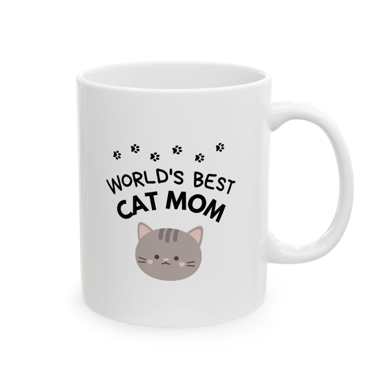World's Best Cat Mom Coffee Mug 11oz - Cute Cat Lover Gift