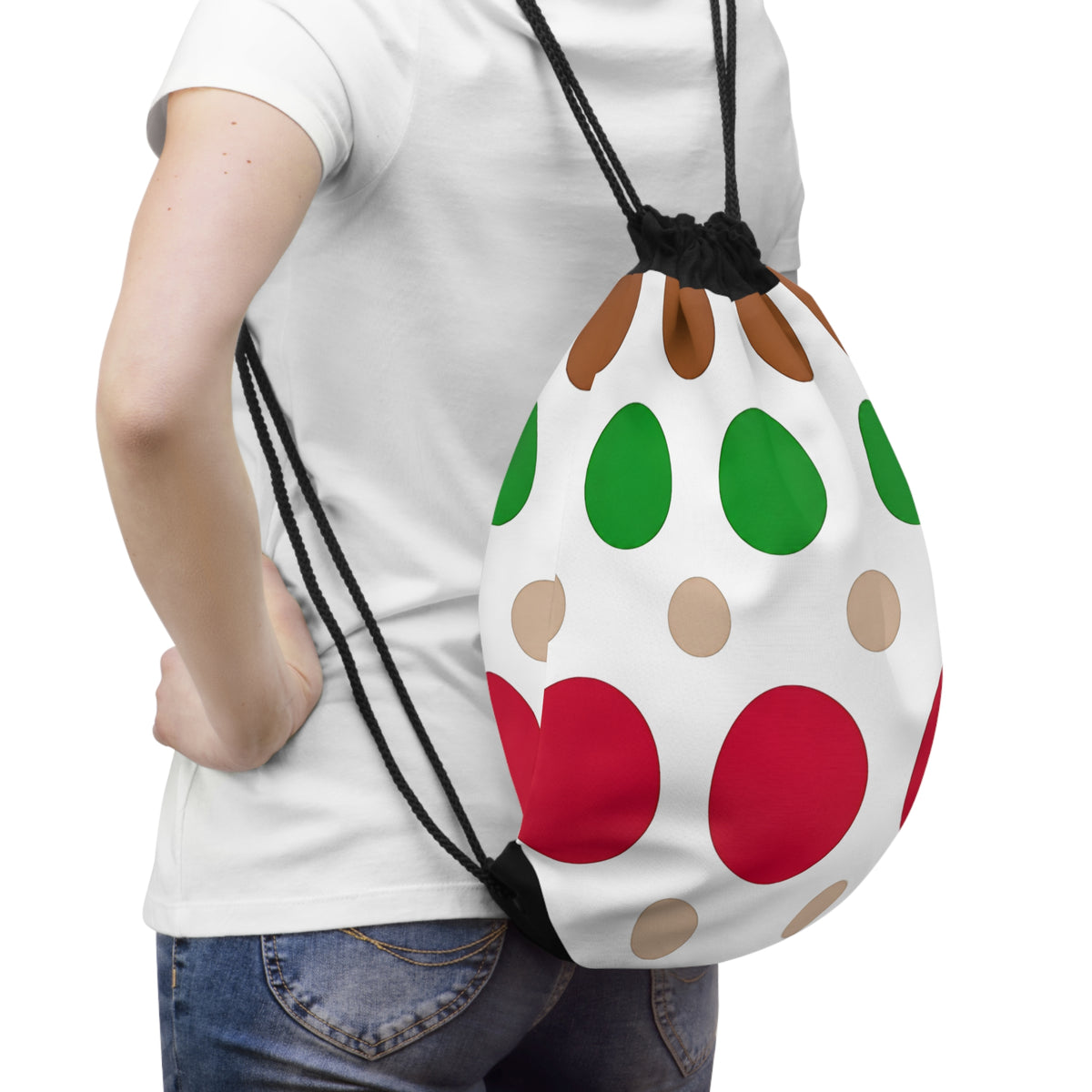 Colorful Polka Dot Drawstring Bag