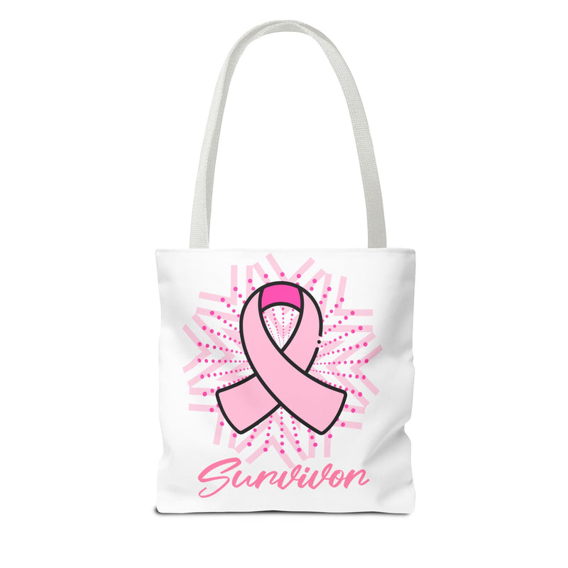 Breast Cancer Survivor Pink Ribbon Tote Bag