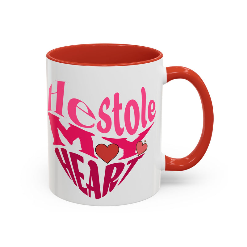 He Stole My Heart - Romantic Accent Coffee Mug (11, 15oz)