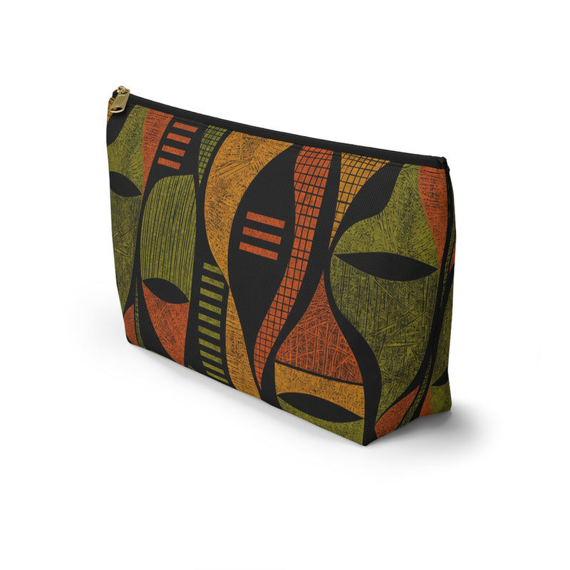 Retro Abstract Geometric Accessory Pouch