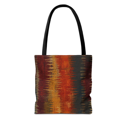 Bohemian Ikat Stripe Tote Bag — Colorful Southwestern AOP Carryall