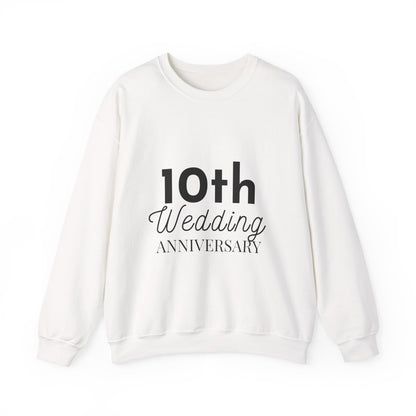 10th Wedding Anniversary Sweatshirt - Anniversary Gift for Couples