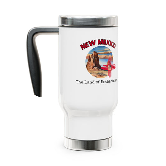 New Mexico Stainless Steel Travel Mug with Handle, 14oz