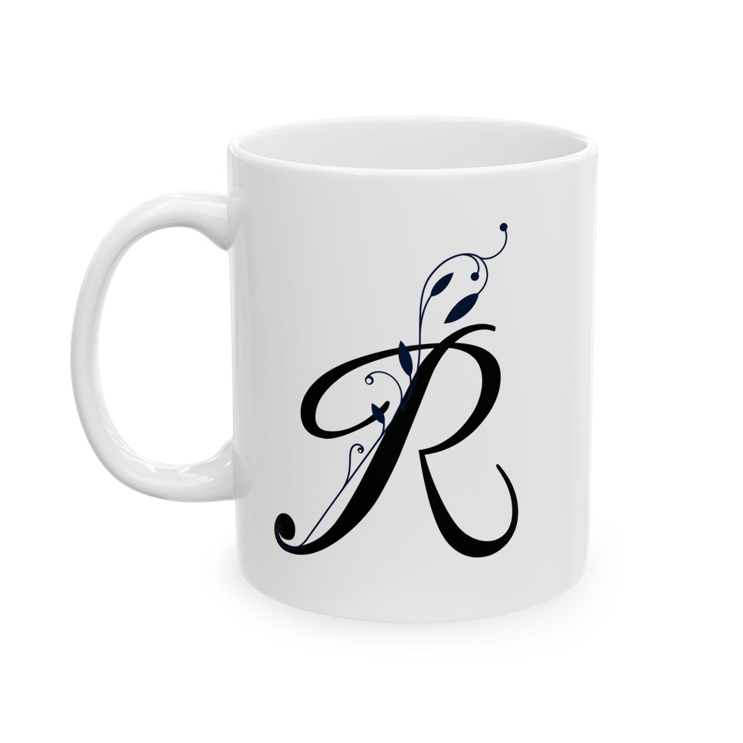 Letter "R" Decorative Monogram Design Coffee Mug