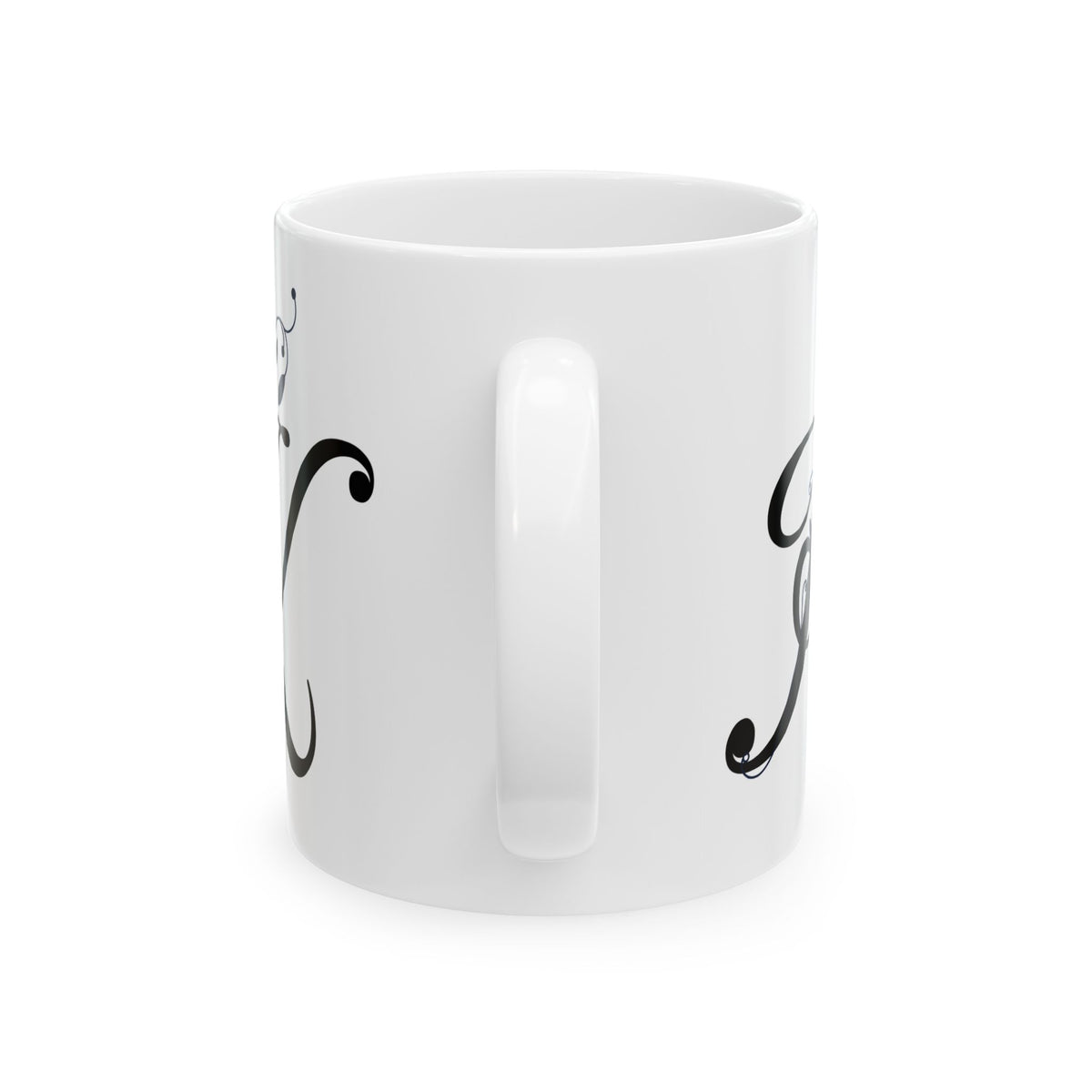 Letter "K" Decorative Monogram Design Coffee Mug