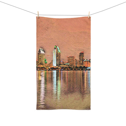 San Diego Skyline Hand Towel