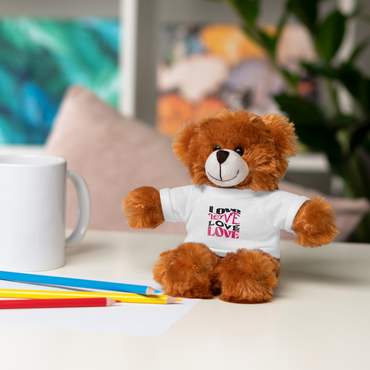 Love Typography - Romantic Stuffed Animals with Tee