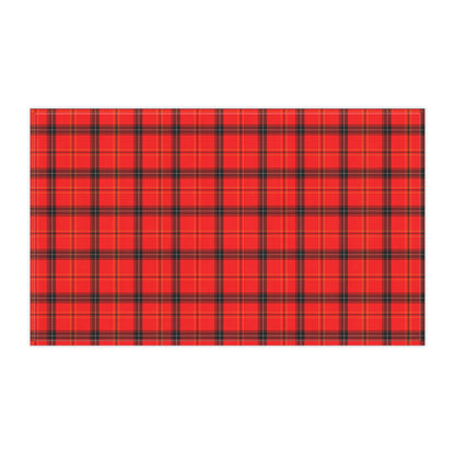 Red Plaid Pattern Tea Towel (cotton, poly)