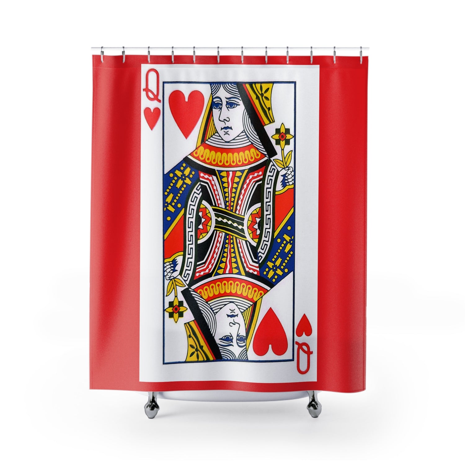 Queen of Hearts Playing Card - Shower Curtain