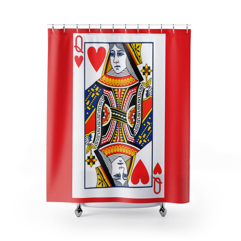 Queen of Hearts Playing Card - Shower Curtain