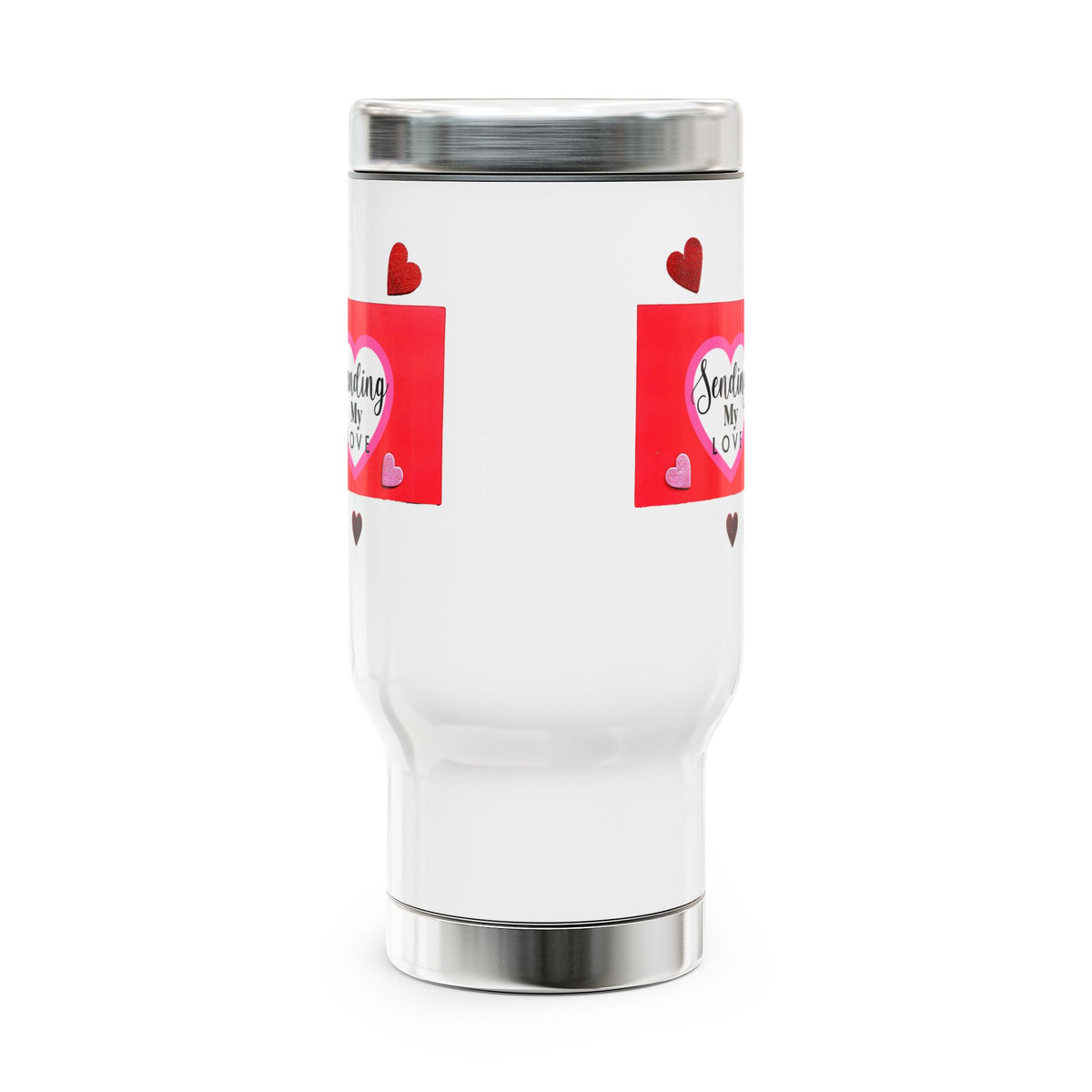 Sending My Love -  Stainless Steel Travel Mug with Handle, 14oz