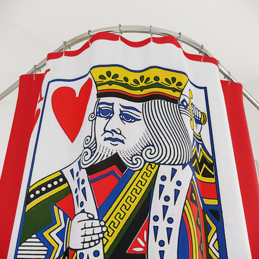 King of Hearts Playing Card - Shower Curtain