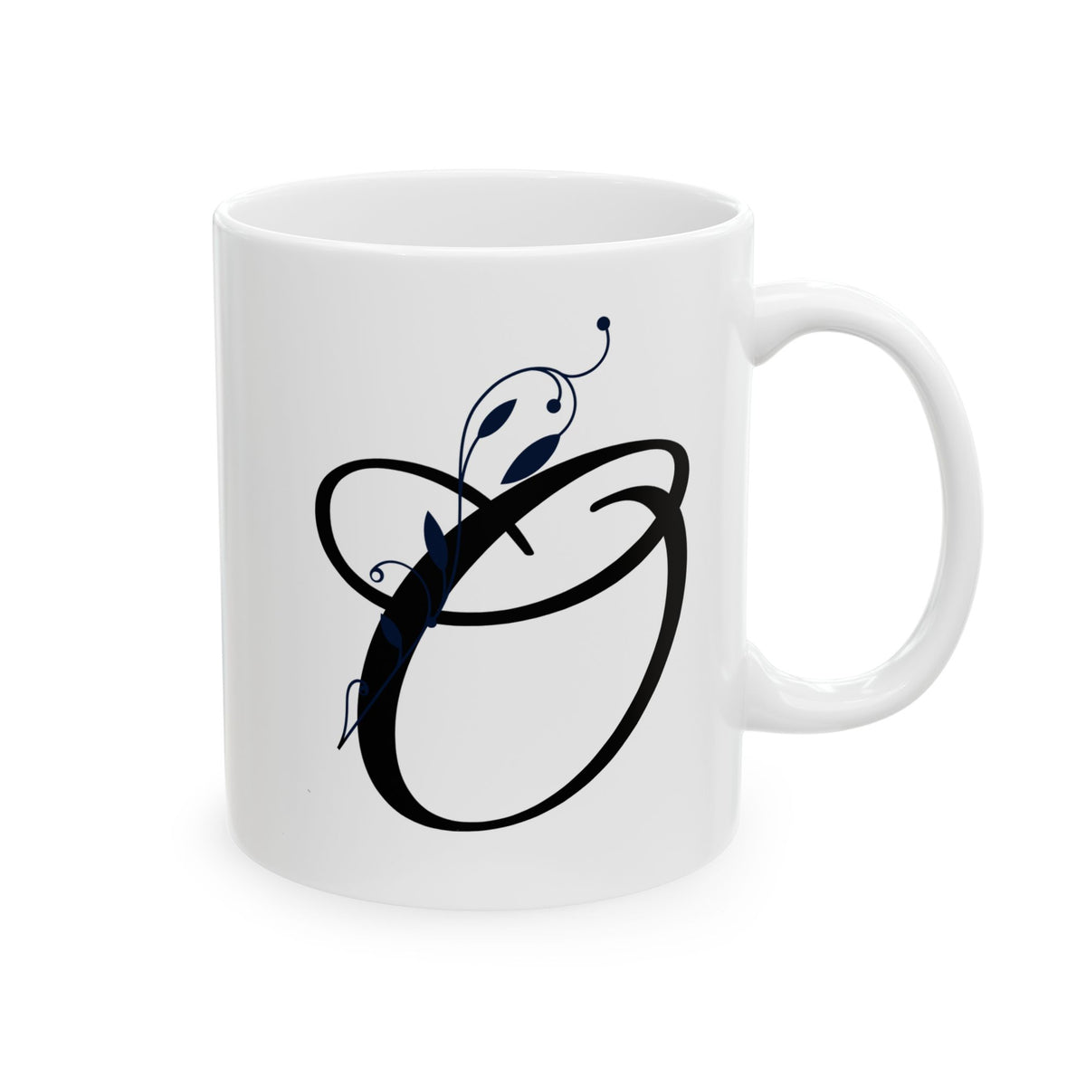 Letter "O" Decorative Monogram Design Coffee Mug