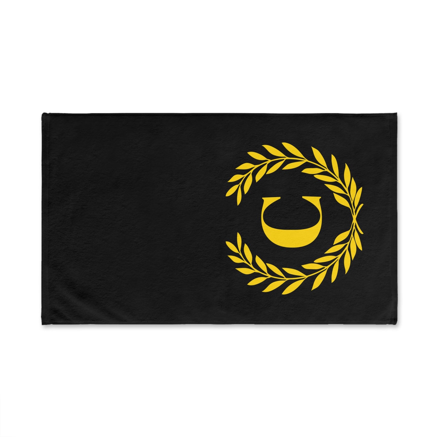 Elegant letter "C" Gold Laurel Monogram Hand Towel